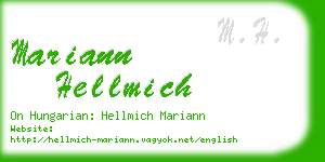 mariann hellmich business card